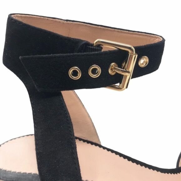 J. Crew Penny Ankle Strap Sandals in Black Suede, Size 8.5 NWT - Picture 7 of 8